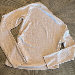 Zara Cream Off-the-Shoulder Sweater